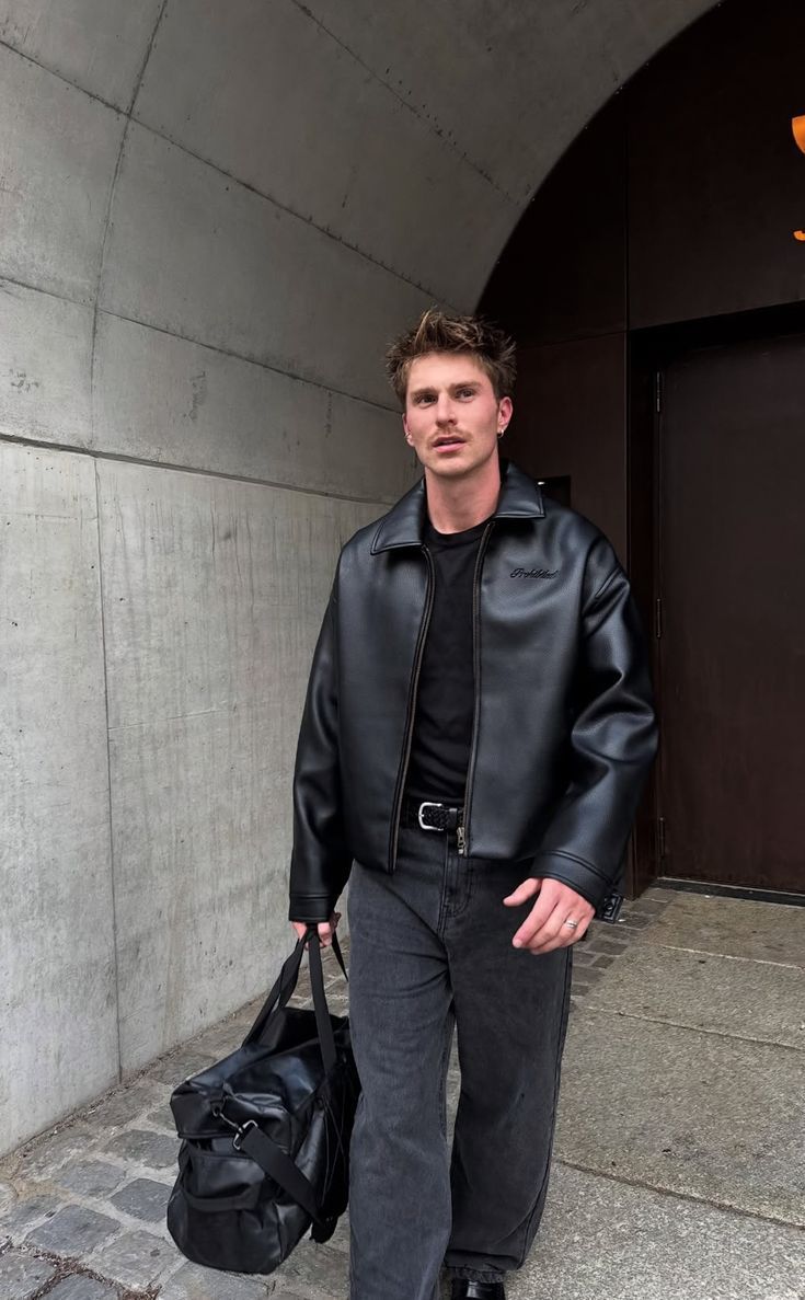 Vintage Black Leather Jacket - Classic Collection