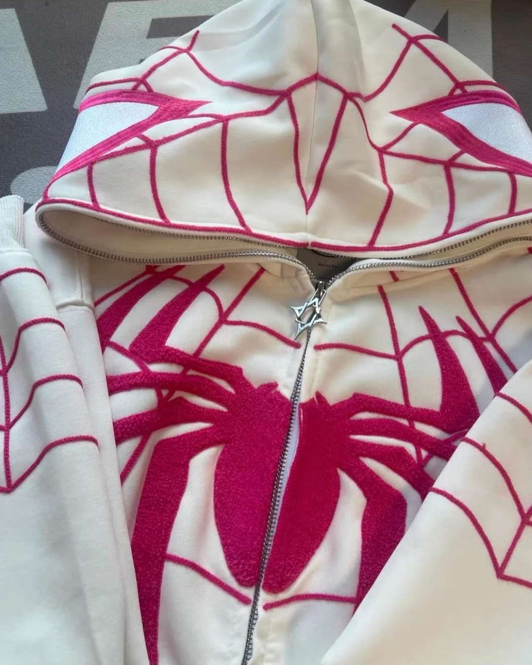 WHITE SPIDERMAN JACKET