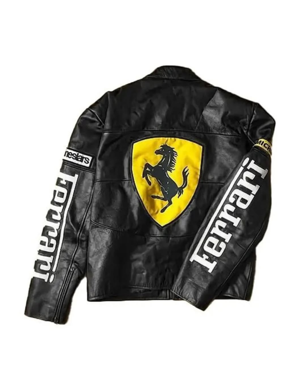 FERRARI BLACK VINTAGE LEATHER JACKET