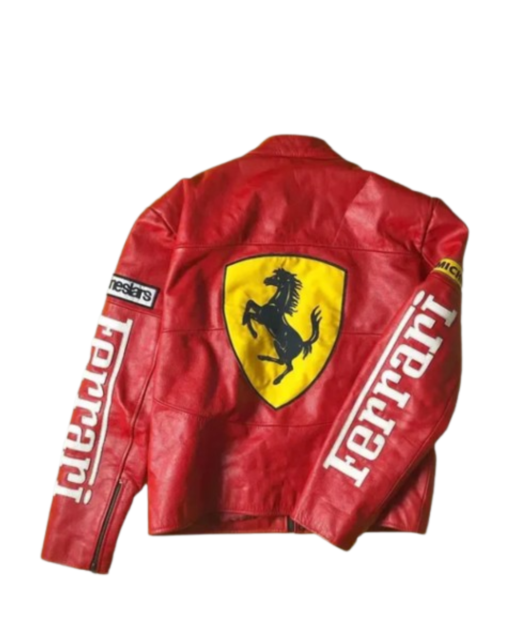 FERRARI RED VINTAGE LEATHER JACKET