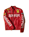 FERRARI RED VINTAGE LEATHER JACKET