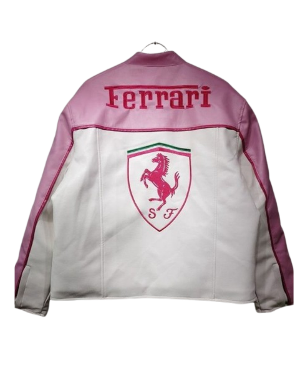 PINK FERRARI LEATHER JACKET